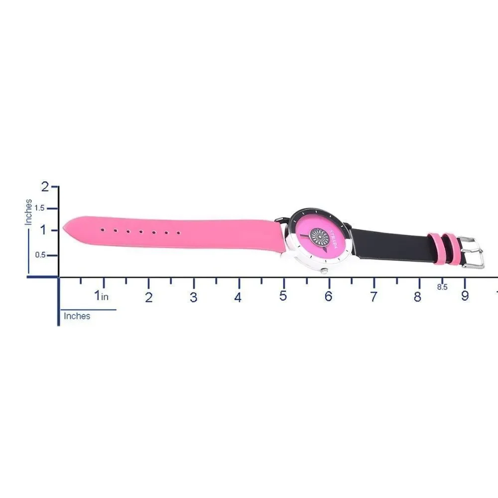 STRADA SPLASH Water Resistant Watch Pink Band